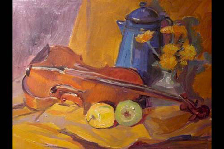 Violin Still by Mary Bell